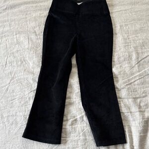 SPRWMN Black Stretch Corduroy Crop Pants, M